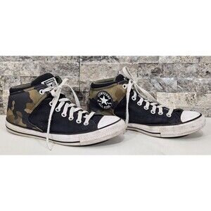 Converse Chuck Taylor All Star High Street Mid Black Camo Mens 8.5 Womens 10.5